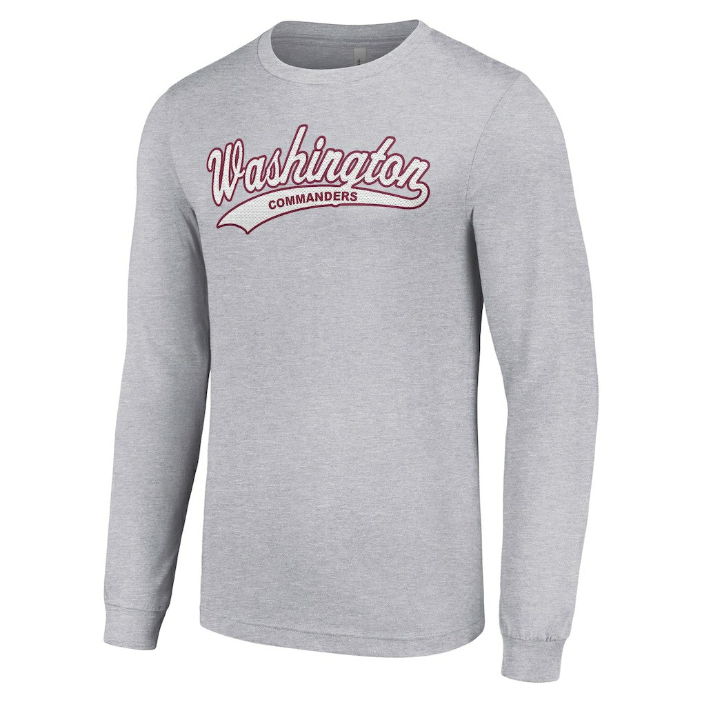 Washington Commanders Starter Tailsweep Long Sleeve T-Shirt Heather Gray