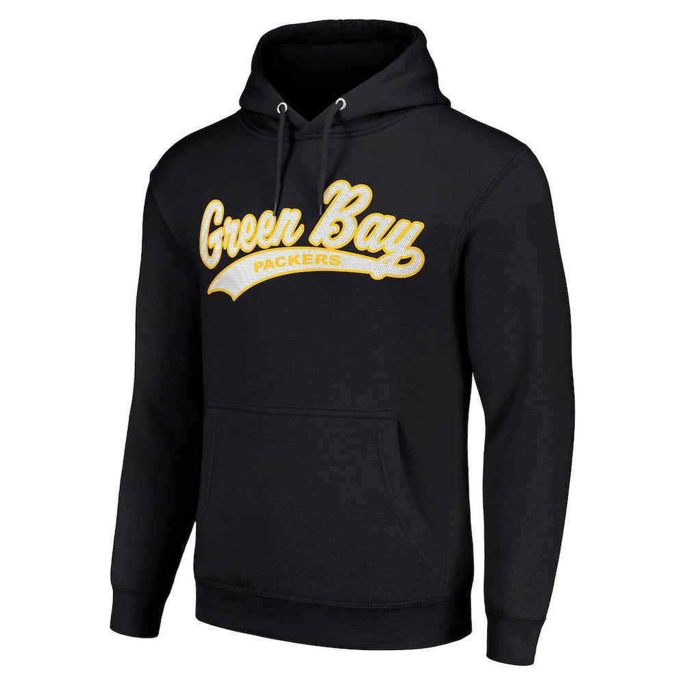 Green Bay Packers Starter Unisex Tailsweep Pullover Hoodie Black
