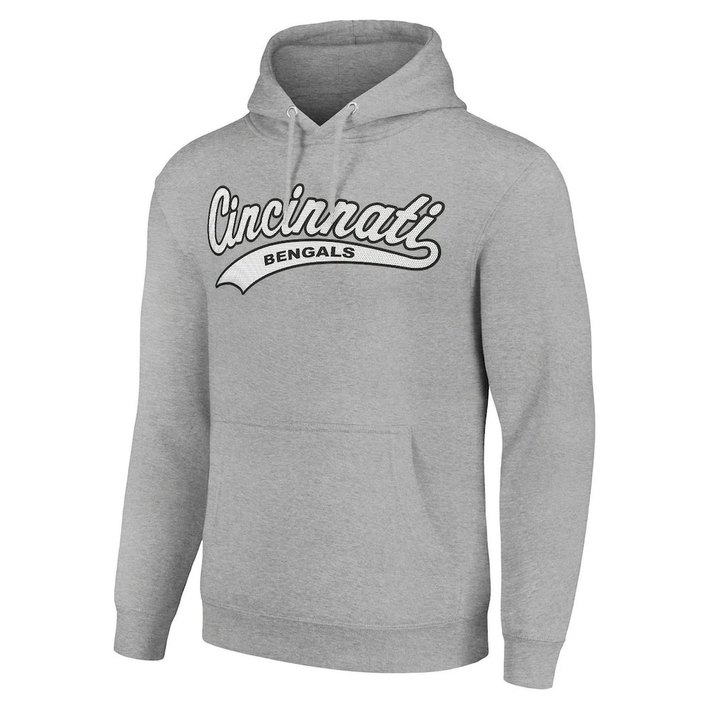 Cincinnati Bengals Starter Unisex Tailsweep Pullover Hoodie Heather Gray