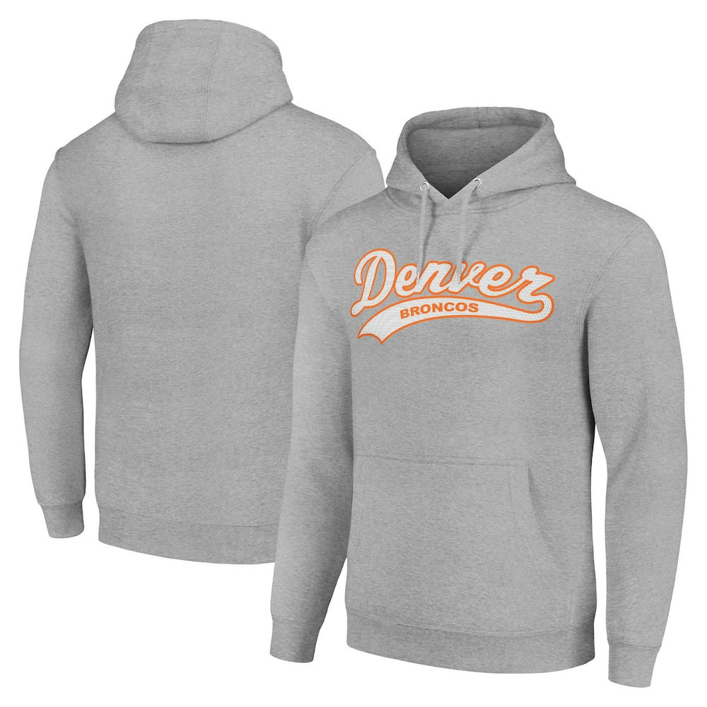 Denver Broncos Starter Unisex Tailsweep Pullover Hoodie Heather Gray