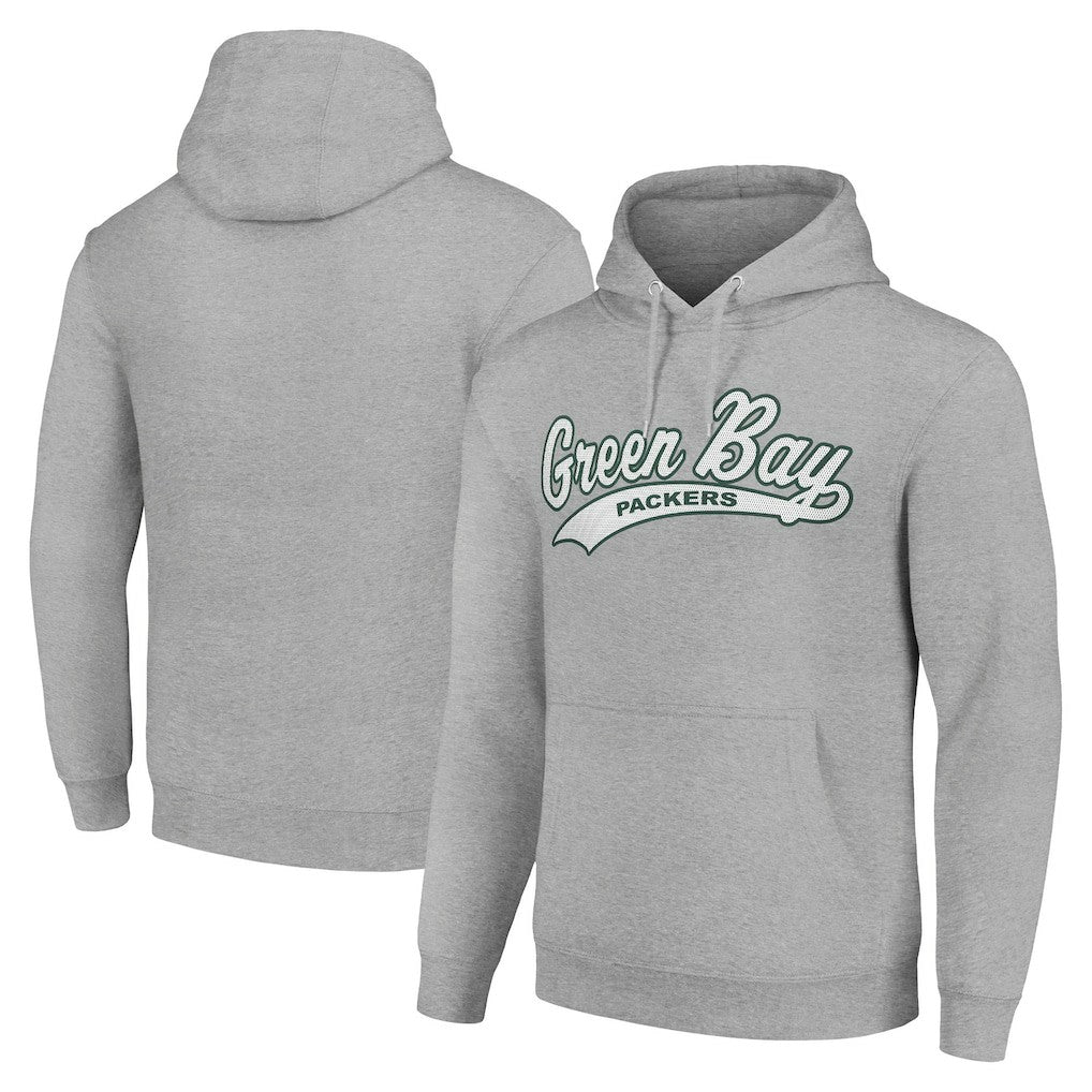 Green Bay Packers Starter Unisex Tailsweep Pullover Hoodie Heather Gray