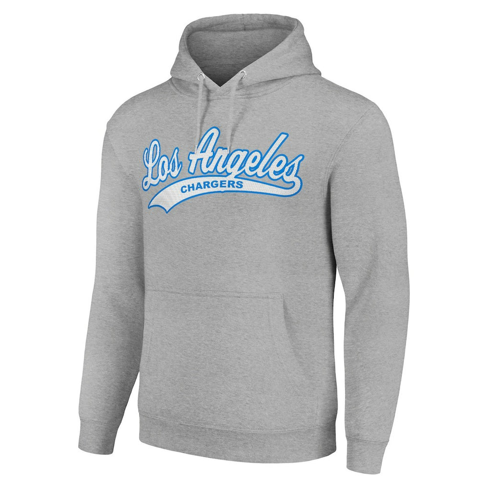 Los Angeles Chargers Starter Unisex Tailsweep Pullover Hoodie Heather Gray