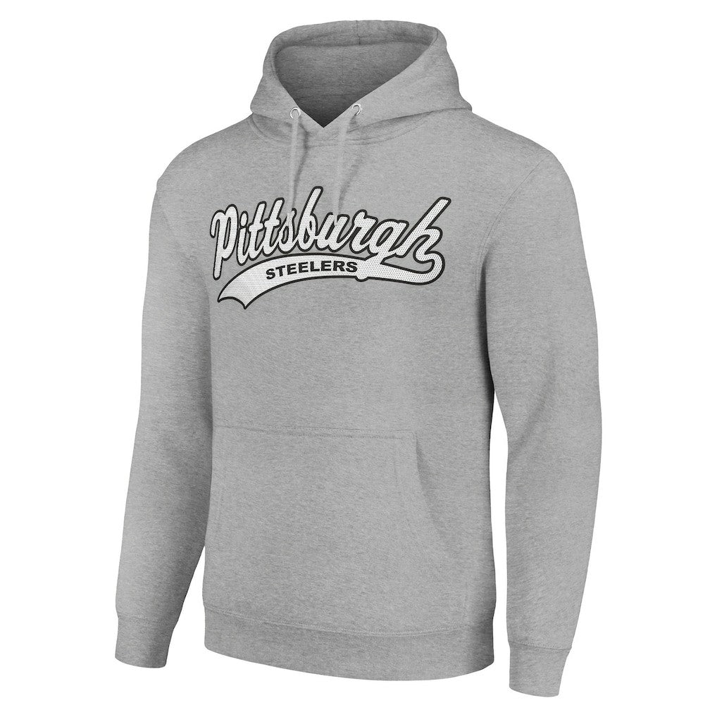 Pittsburgh Steelers Starter Unisex Tailsweep Pullover Hoodie Heather Gray