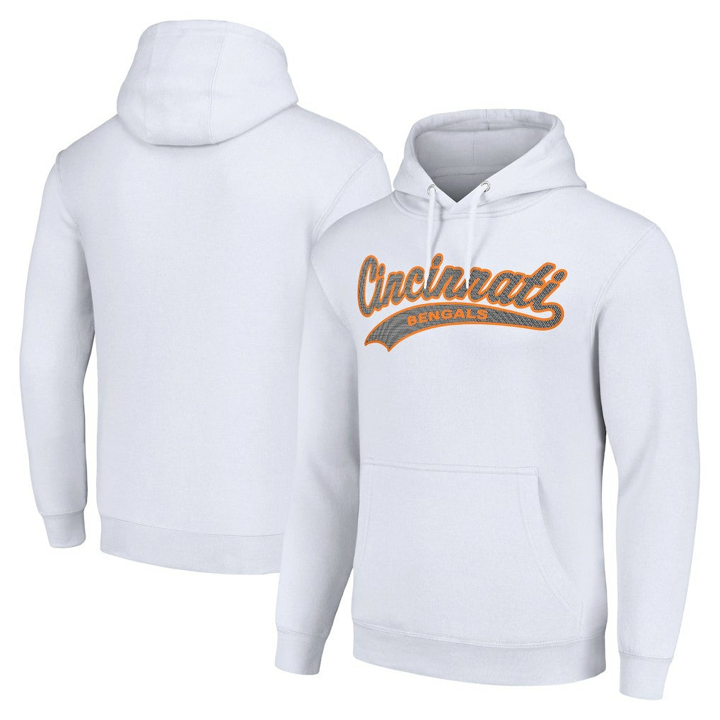 Cincinnati Bengals Starter Unisex Tailsweep Pullover Hoodie White