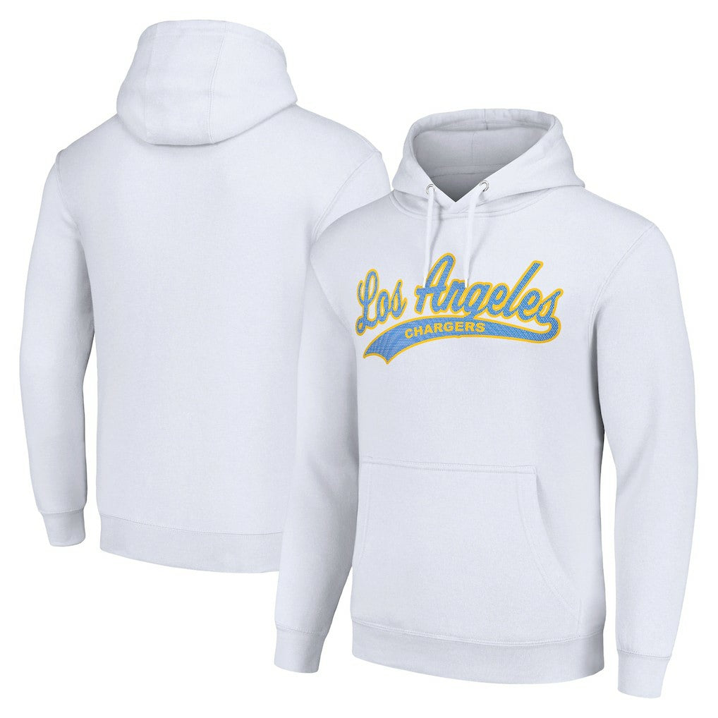 Los Angeles Chargers Starter Unisex Tailsweep Pullover Hoodie White