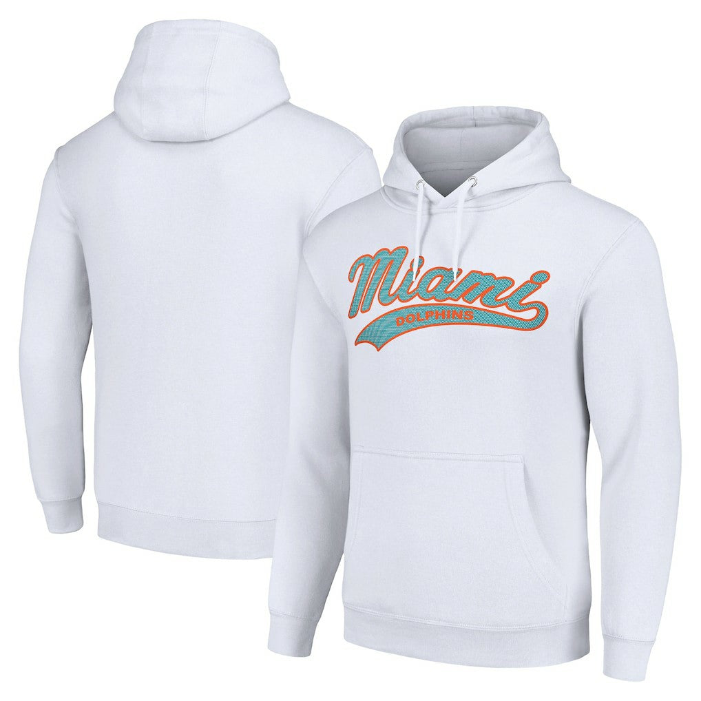 Miami Dolphins Starter Unisex Tailsweep Pullover Hoodie White