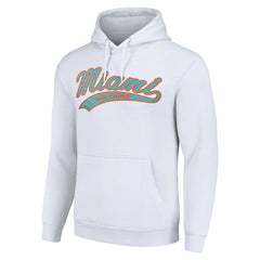 Miami Dolphins Starter Unisex Tailsweep Pullover Hoodie White