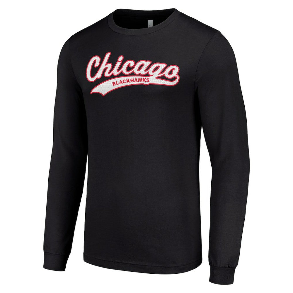 Chicago Blackhawks Starter Tailsweep T-Shirt - Black - NHL 200652351