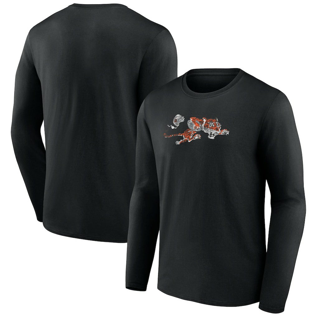 Cincinnati Bengals Throwback Long Sleeve T-Shirt Black