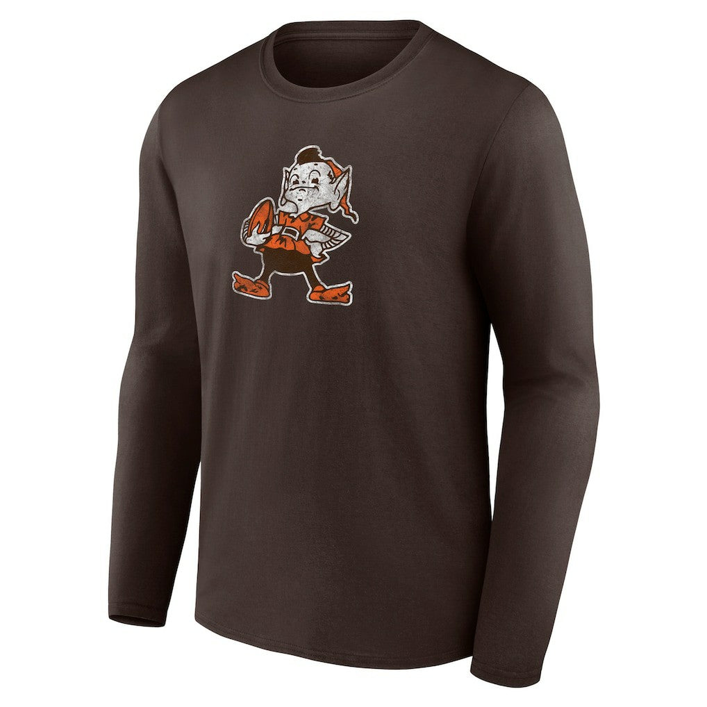 Cleveland Browns Throwback Long Sleeve T-Shirt Brown