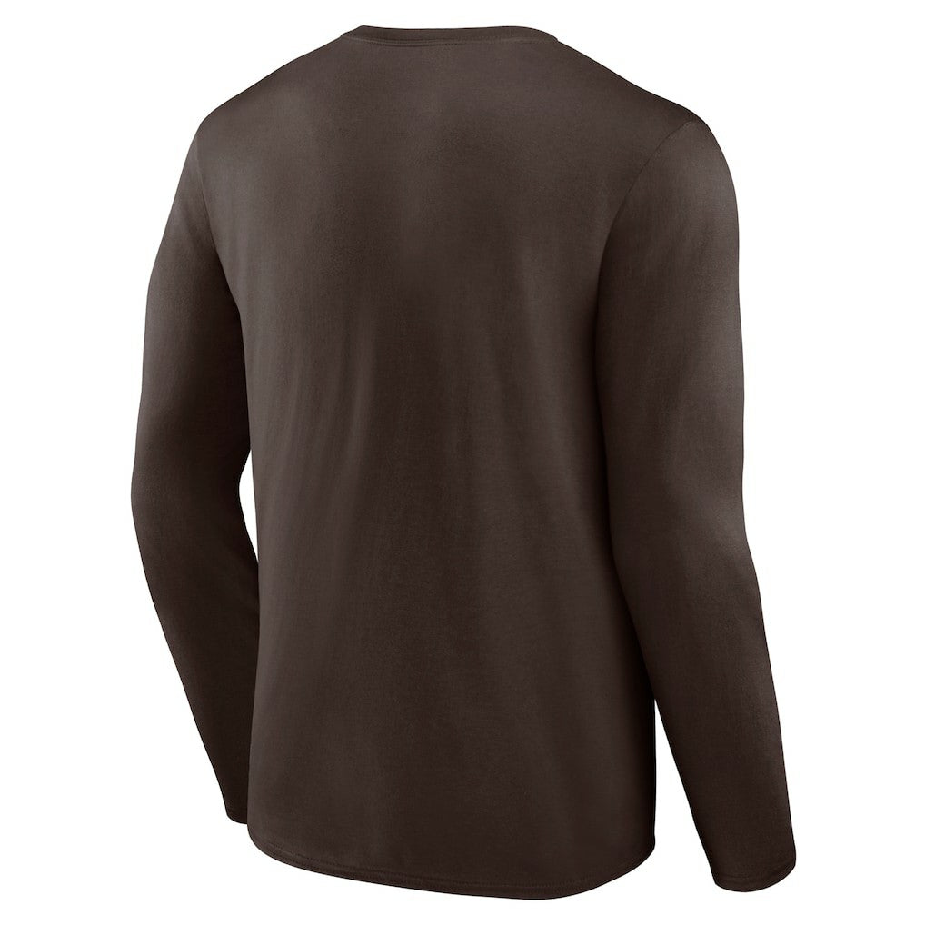 Cleveland Browns Throwback Long Sleeve T-Shirt Brown