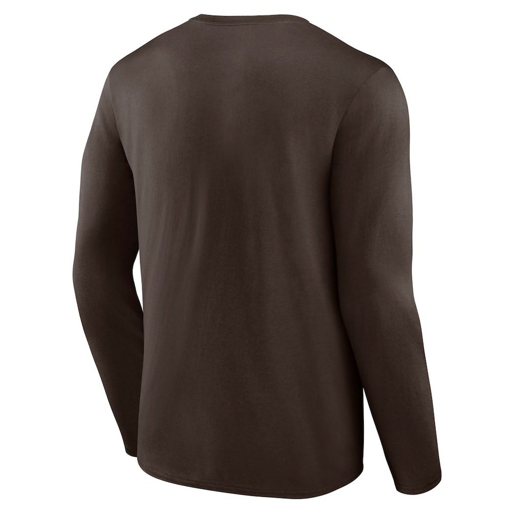 Cleveland Browns Throwback Long Sleeve T-Shirt Brown