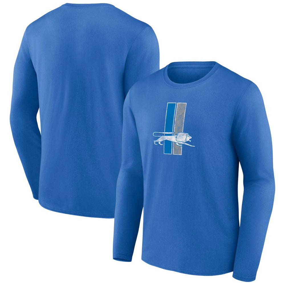 Detroit Lions Throwback Long Sleeve T-Shirt Blue
