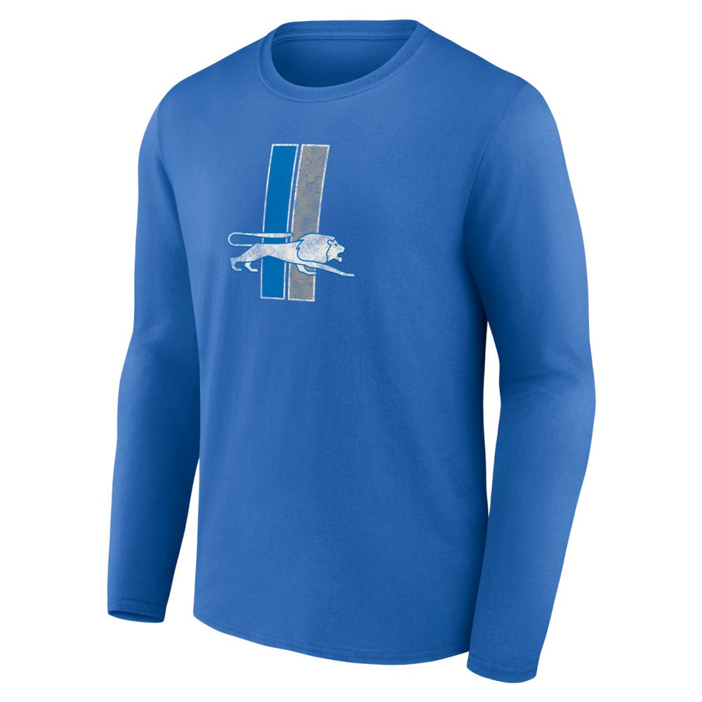 Detroit Lions Throwback Long Sleeve T-Shirt Blue