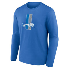 Detroit Lions Throwback Long Sleeve T-Shirt Blue