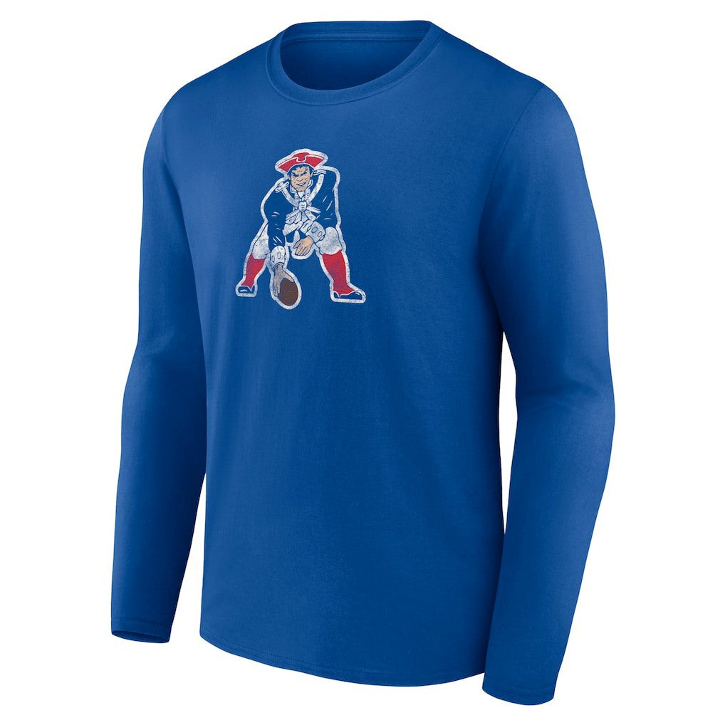 New England Patriots Throwback Long Sleeve T-Shirt Royal