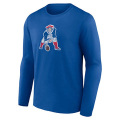 New England Patriots Throwback Long Sleeve T-Shirt Royal