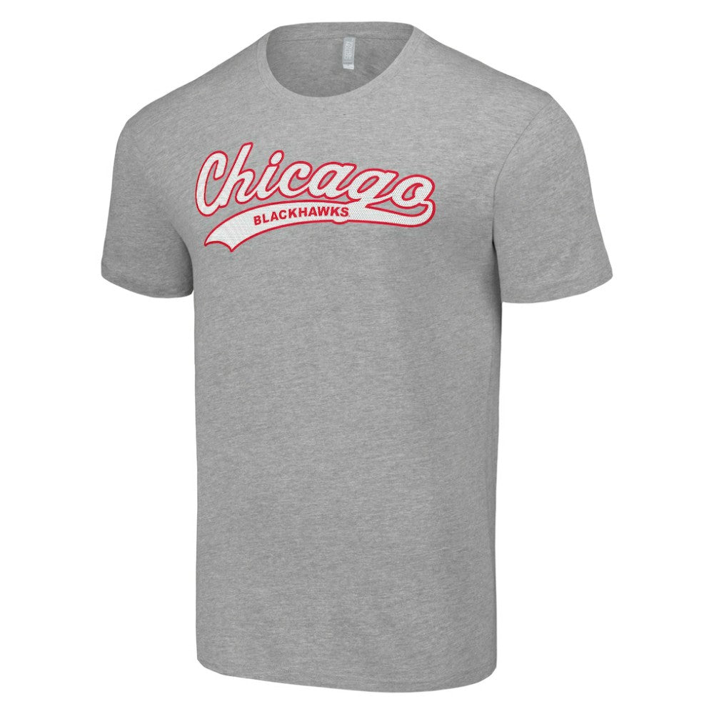 Chicago Blackhawks Starter Tailsweep T-Shirt - Heather Gray - NHL 200652560