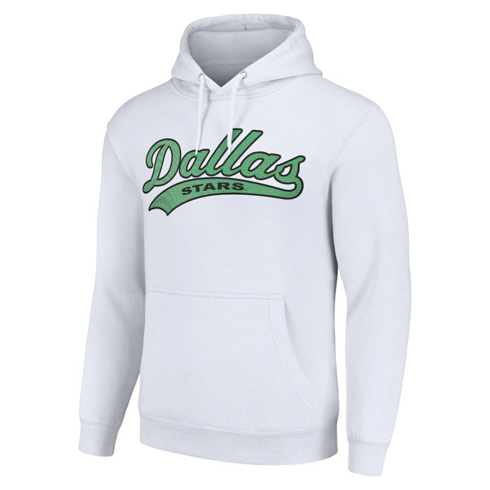 Dallas Stars Starter Tailsweep Fleece Tri-Blend Pullover Hoodie - White - NHL 200652655