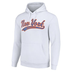 New York Islanders Starter Tailsweep Fleece Tri-Blend Pullover Hoodie - White - NHL 200652664