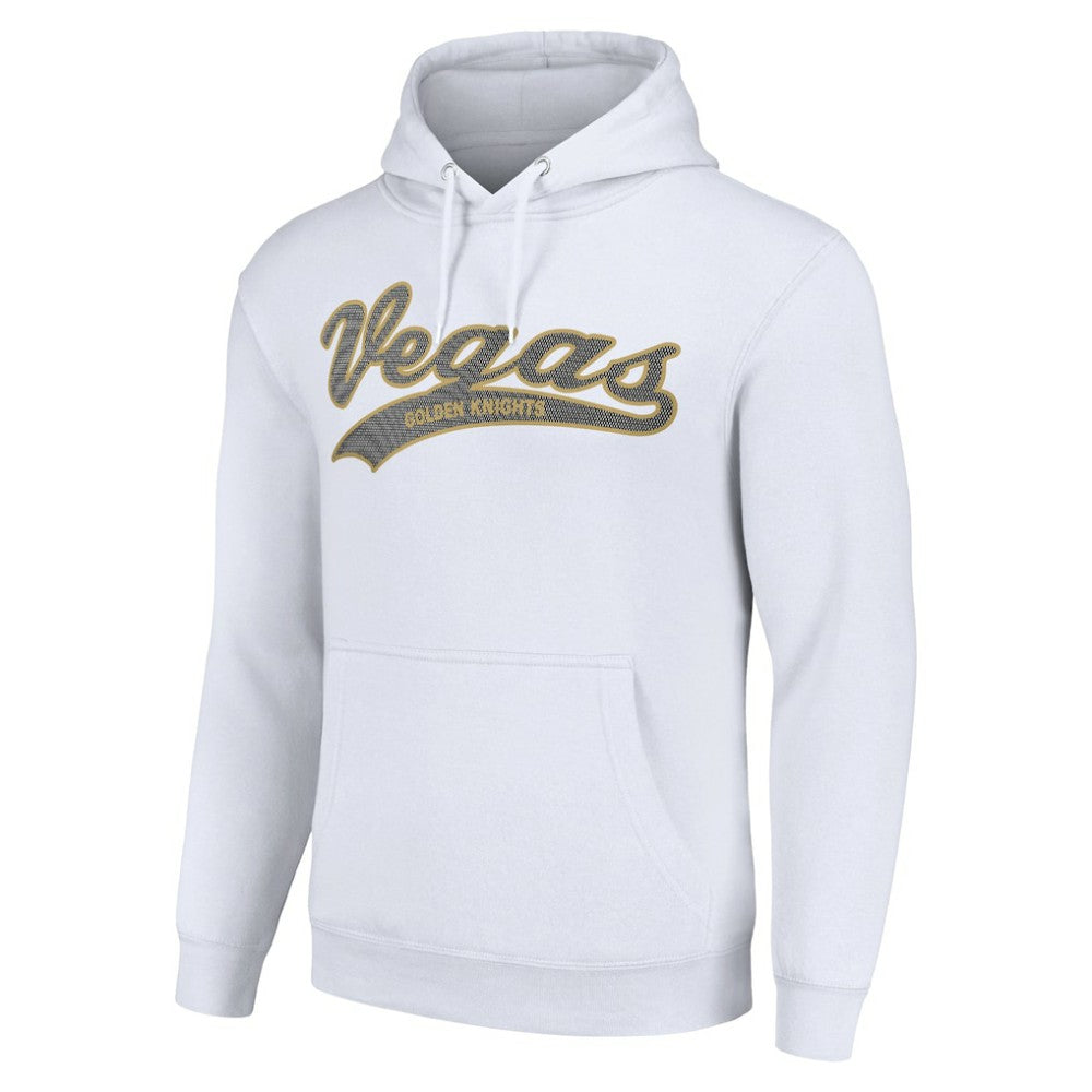 Vegas Golden Knights Starter Tailsweep Fleece Tri-Blend Pullover Hoodie - White - NHL 200652676