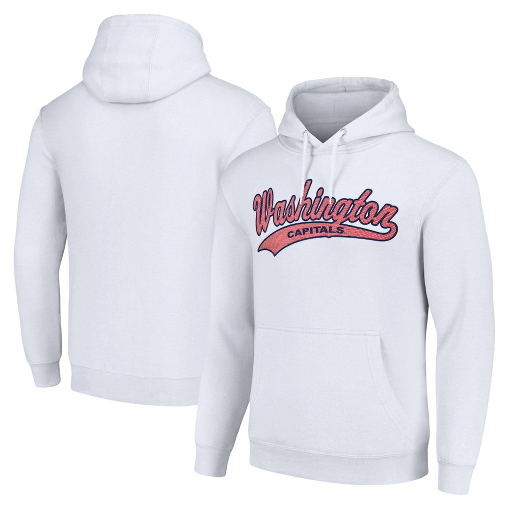 Washington Capitals Starter Tailsweep Fleece Tri-Blend Pullover Hoodie - White - NHL 200652677