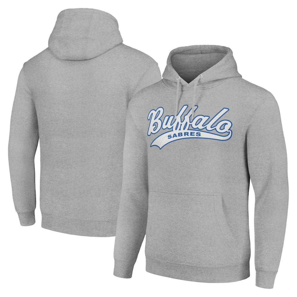 Buffalo Sabres Starter Tailsweep Fleece Tri-Blend Pullover Hoodie - Heather Gray - NHL 200652681
