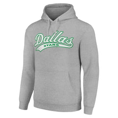 Dallas Stars Starter Tailsweep Fleece Tri-Blend Pullover Hoodie - Heather Gray - NHL 200652687