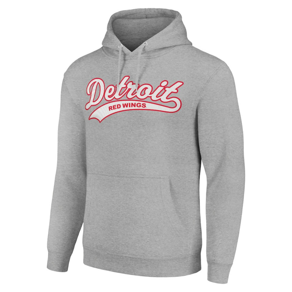 Detroit Red Wings Starter Tailsweep Fleece Tri-Blend Pullover Hoodie - Heather Gray - NHL 200652688