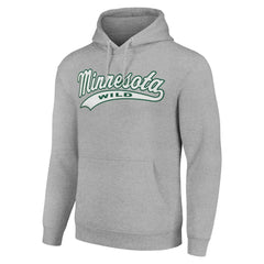 Minnesota Wild Starter Tailsweep Fleece Tri-Blend Pullover Hoodie - Heather Gray - NHL 200652692