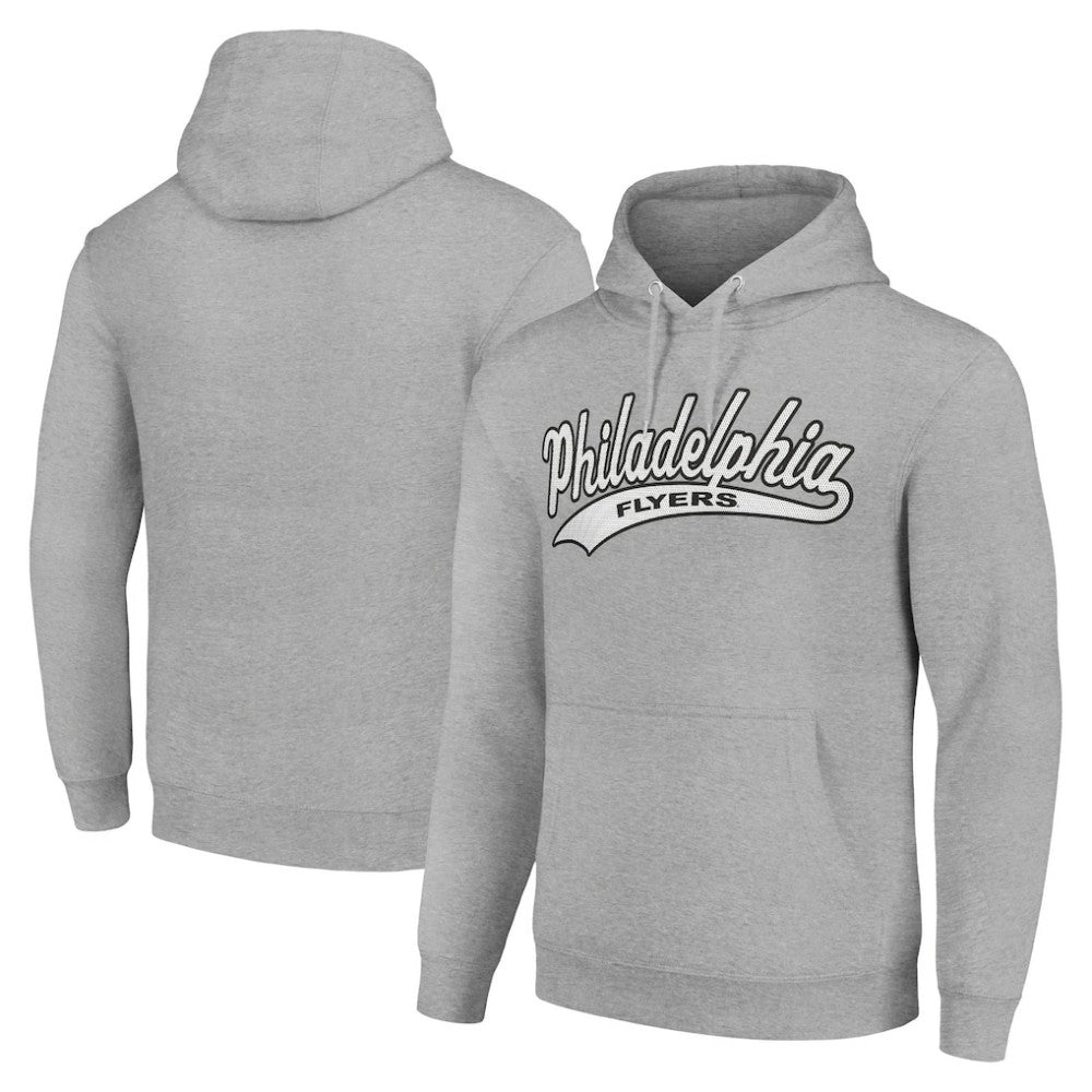 Philadelphia Flyers Starter Tailsweep Fleece Tri-Blend Pullover Hoodie - Heather Gray - NHL 200652699