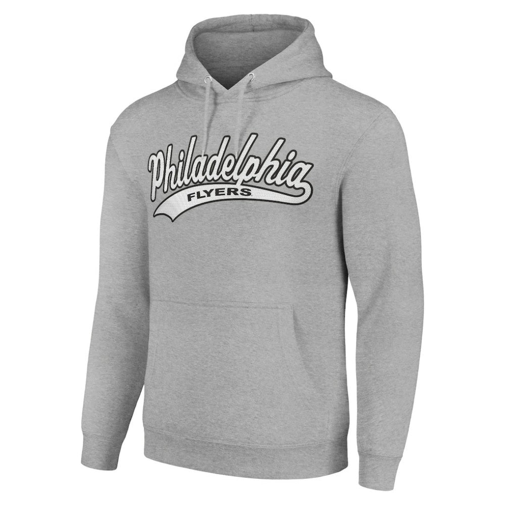 Philadelphia Flyers Starter Tailsweep Fleece Tri-Blend Pullover Hoodie - Heather Gray - NHL 200652699