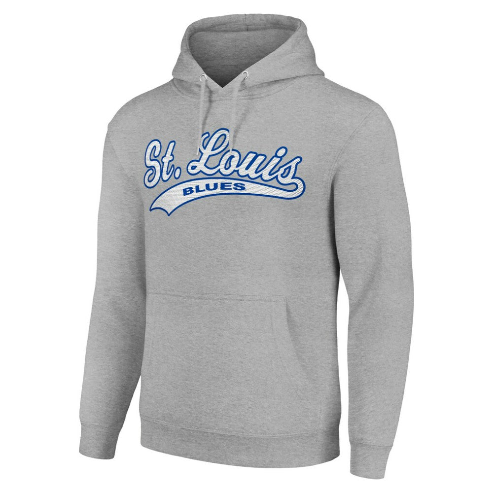 St. Louis Blues Starter Tailsweep Fleece Tri-Blend Pullover Hoodie - Heather Gray - NHL 200652704