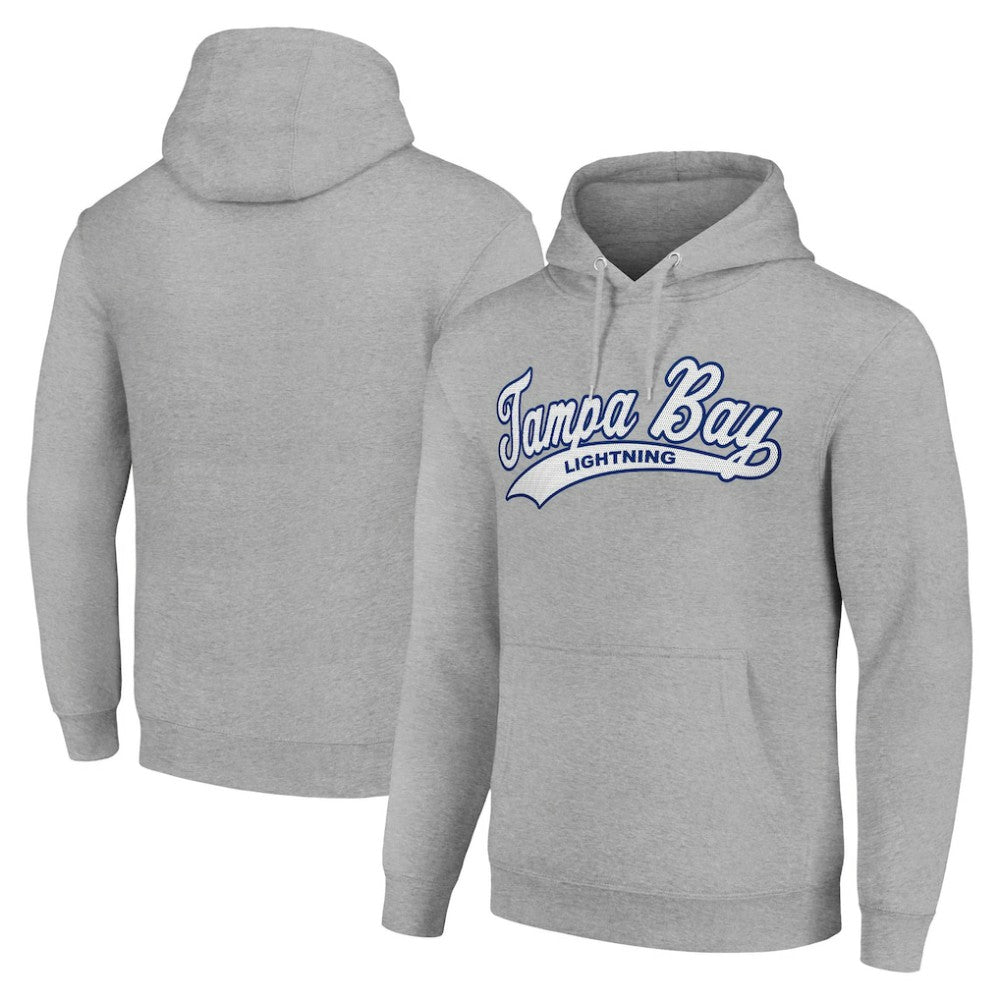 Tampa Bay Lightning Starter Tailsweep Fleece Tri-Blend Pullover Hoodie - Heather Gray - NHL 200652705