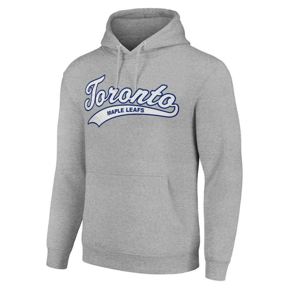 Toronto Maple Leafs Starter Tailsweep Fleece Tri-Blend Pullover Hoodie - Heather Gray - NHL 200652706