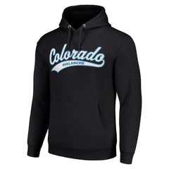 Colorado Avalanche Starter Tailsweep Fleece Tri-Blend Pullover Hoodie - Black - NHL 200652715