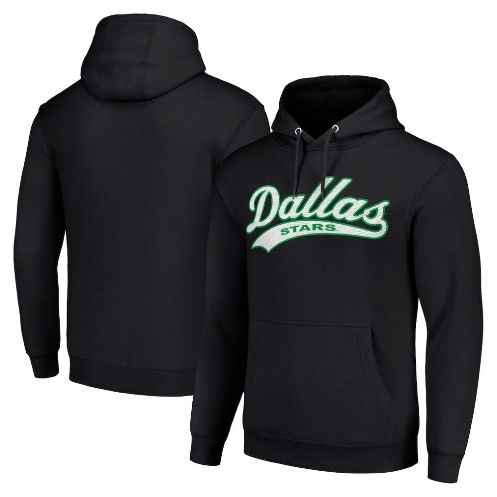 Dallas Stars Starter Tailsweep Fleece Tri-Blend Pullover Hoodie - Black - NHL 200652716