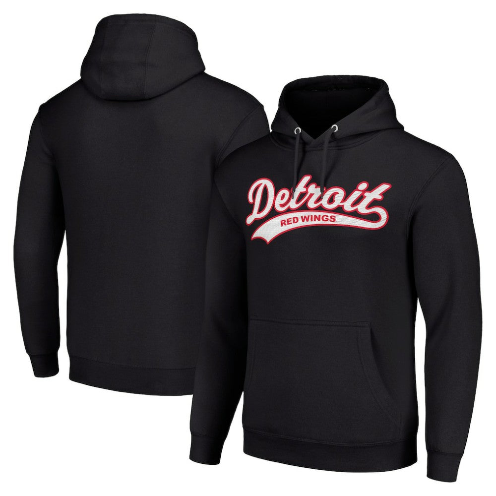 Detroit Red Wings Starter Tailsweep Fleece Tri-Blend Pullover Hoodie - Black - NHL 200652717