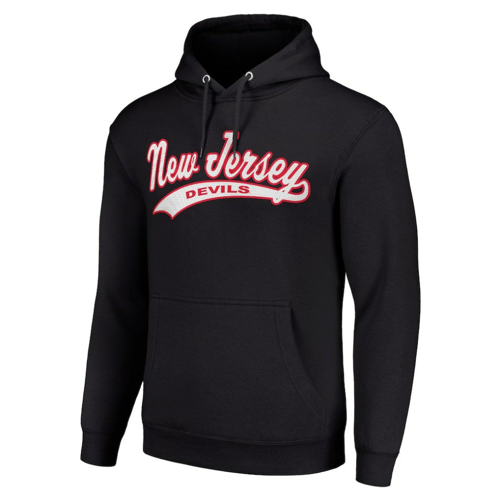 New Jersey Devils Starter Tailsweep Fleece Tri-Blend Pullover Hoodie - Black - NHL 200652720