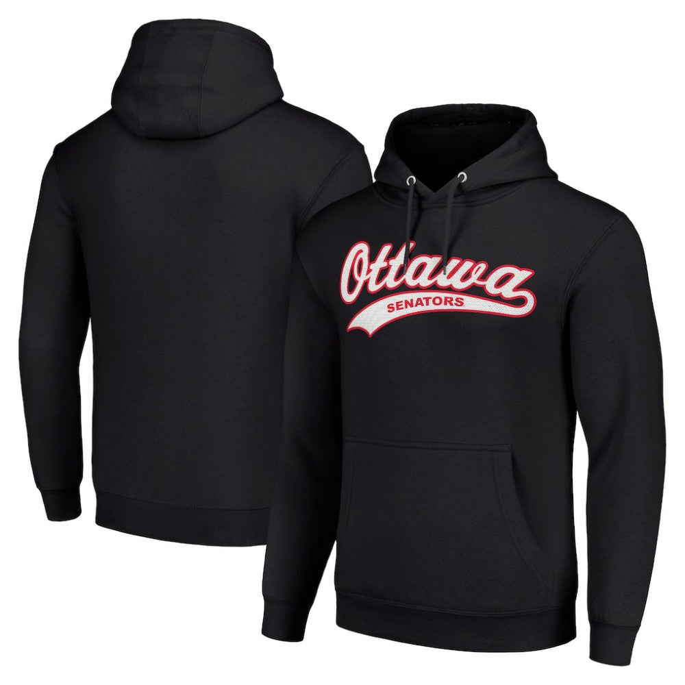 Ottawa Senators Starter Tailsweep Fleece Tri-Blend Pullover Hoodie - Black - NHL 200652721