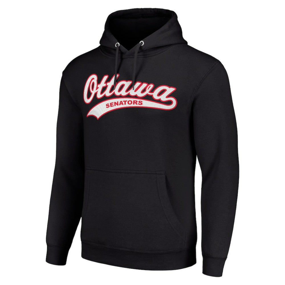 Ottawa Senators Starter Tailsweep Fleece Tri-Blend Pullover Hoodie - Black - NHL 200652721