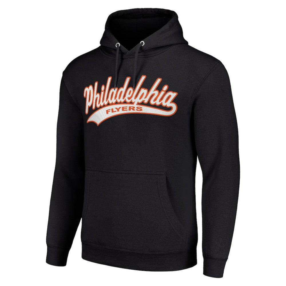 Philadelphia Flyers Starter Tailsweep Fleece Tri-Blend Pullover Hoodie - Black - NHL 200652722