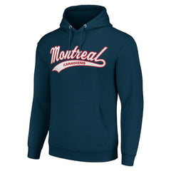 Montreal Canadiens Starter Tailsweep Fleece Tri-Blend Pullover Hoodie - Navy - NHL 200652730