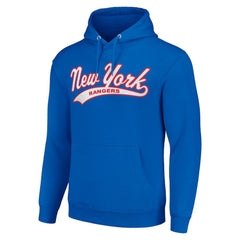 New York Rangers Starter Tailsweep Fleece Tri-Blend Pullover Hoodie - Blue - NHL 200652751