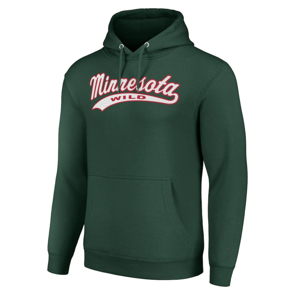 Minnesota Wild Starter Tailsweep Fleece Tri-Blend Pullover Hoodie - Green - NHL 200652754