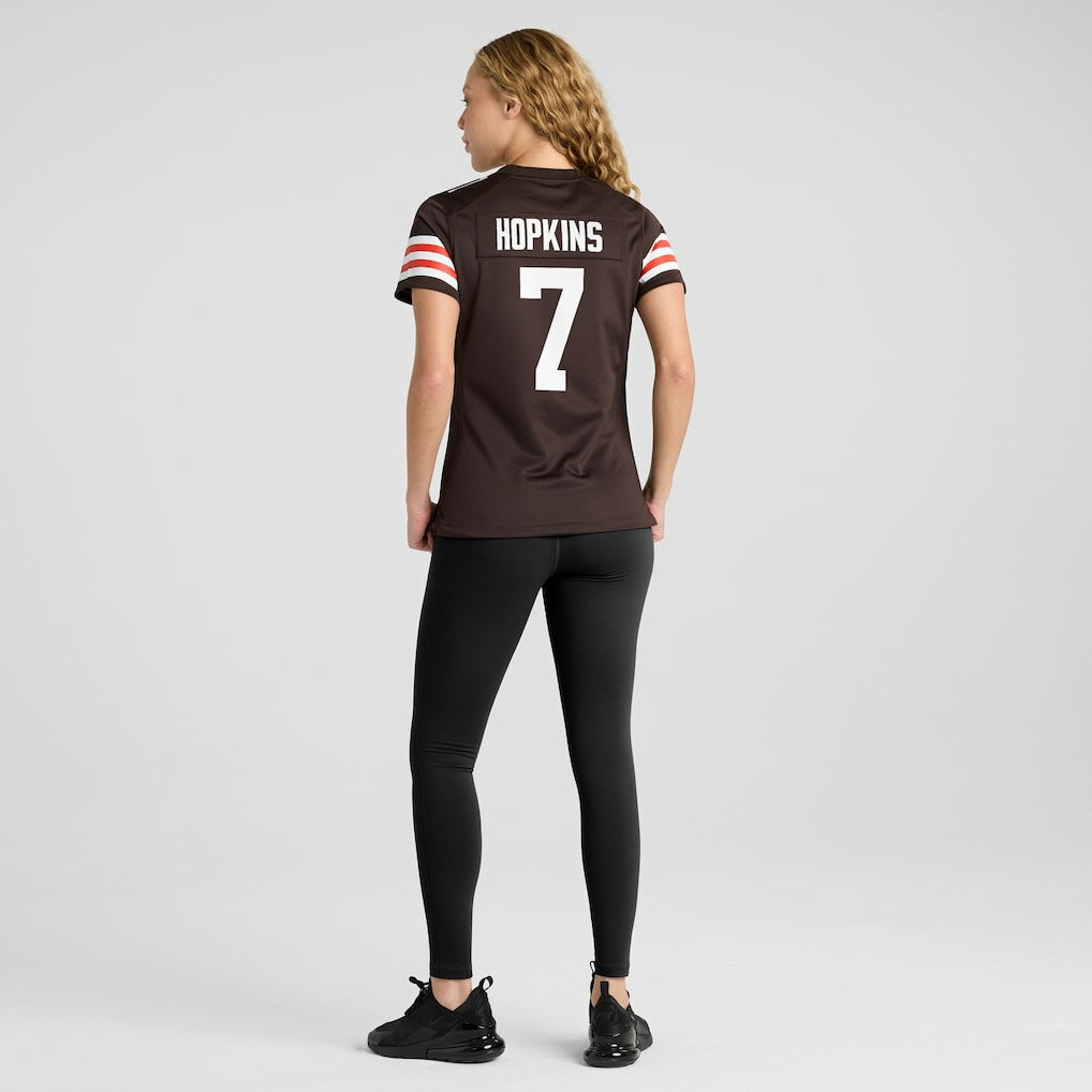 Nike Dustin Hopkins Cleveland Browns Women's Team Game Jersey Brown