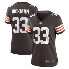 Nike Ronnie Hickman Cleveland Browns Women's Team Game Jersey Brown
