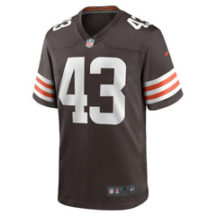 Nike Mohamoud Diabate Cleveland Browns Team Game Jersey Brown