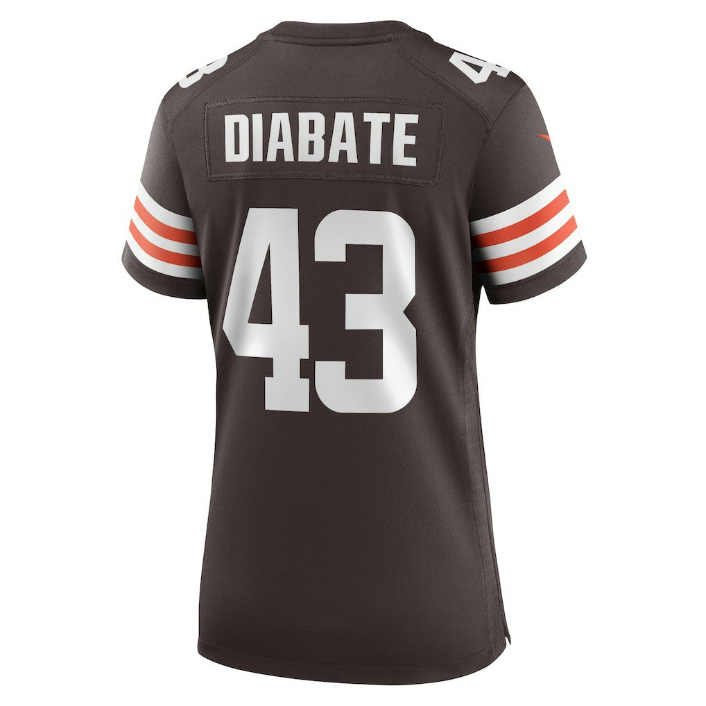 Nike Mohamoud Diabate Cleveland Browns Women's Team Game Jersey Brown