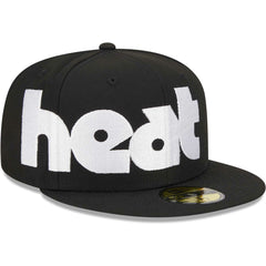 Miami Heat Checkerboard UV 59FIFTY Fitted Hat Black | New Era Lifestyle